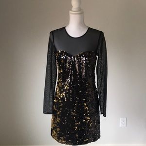 NWT Milly sequin and mesh evening dress
